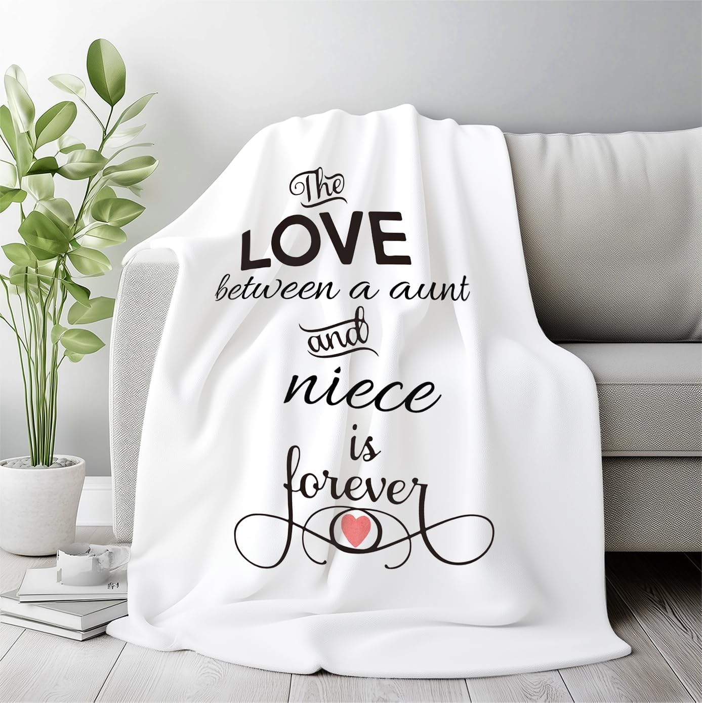 Aunt Blanket, Auntie Blanket Throw, Mothers Day Birthday Gifts for Aunts from Niece, Gifts for Nieces from Aunts Blankets Decor, Aunt Niece is Forever Blankets Bed Throw 50x60 Inches - Image 5