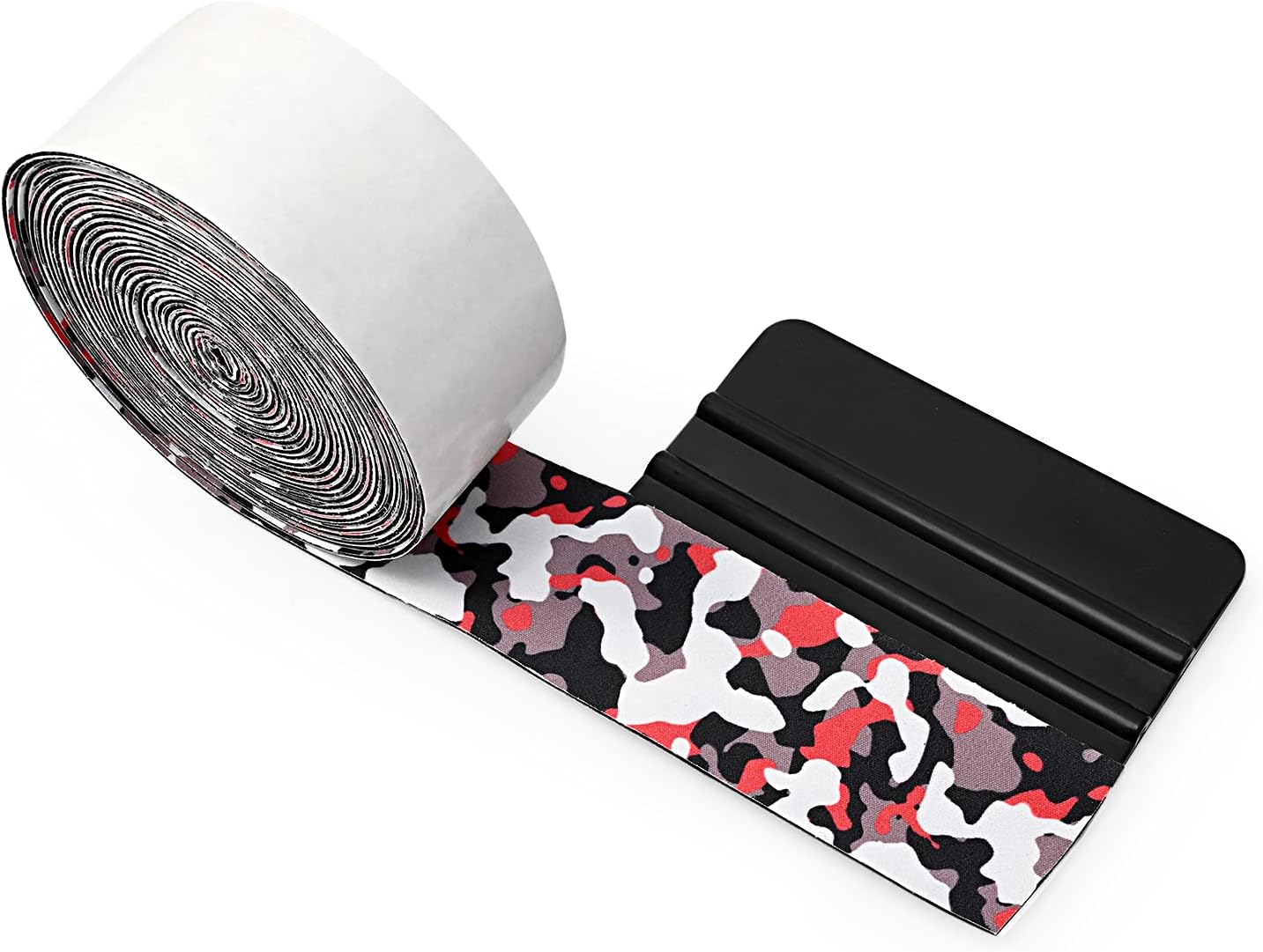 Gomake Vinyl Squeegee Felt Buffers Strips Roll Self Adhesive Felt Tape for Window Tint Squeegee Smoothing Fabric for Vinyl Wrap/Window Tint Tool/PPF Applications-196 inches Length