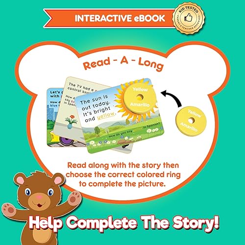 Miniatura 6 de Juguetes para bebés anillos apilables de madera juguetes educativos bilingües para niños de 2 años  Aprende los colores del arco iris en inglés y