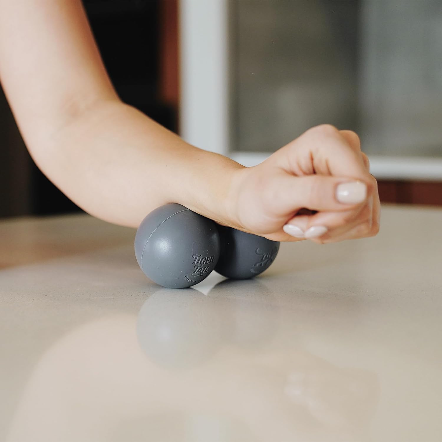 Tiger Ball Peanut 2.4 Foam Roller – Deep Tissue Massage Ball for Back & Neck, Myofascial Trigger Point Therapy Tool, Dual Silicone Balls with Gription – Compact, Portable, Non-Slip Recovery Roller