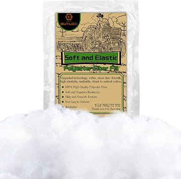 BUTUZE 900g/32oz Polyfill Stuffing, 2.1oz-4.4lb Fiberfill for Crafts, Polyester Fiber Fill, Premium Stuffing Fiber Fill for Stuffing Pillow and Home Decoration Projects