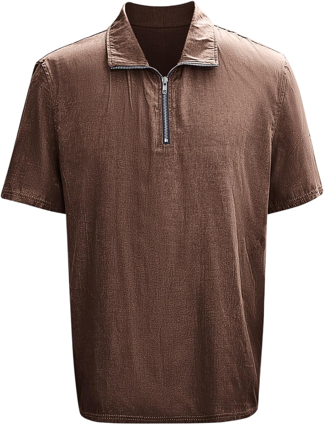 Ymosrh Men's Polo Shirts Short Sleeve Quarter Zip Fashion Business Casual Summer Golf Work Collared Shirts, M-3XL