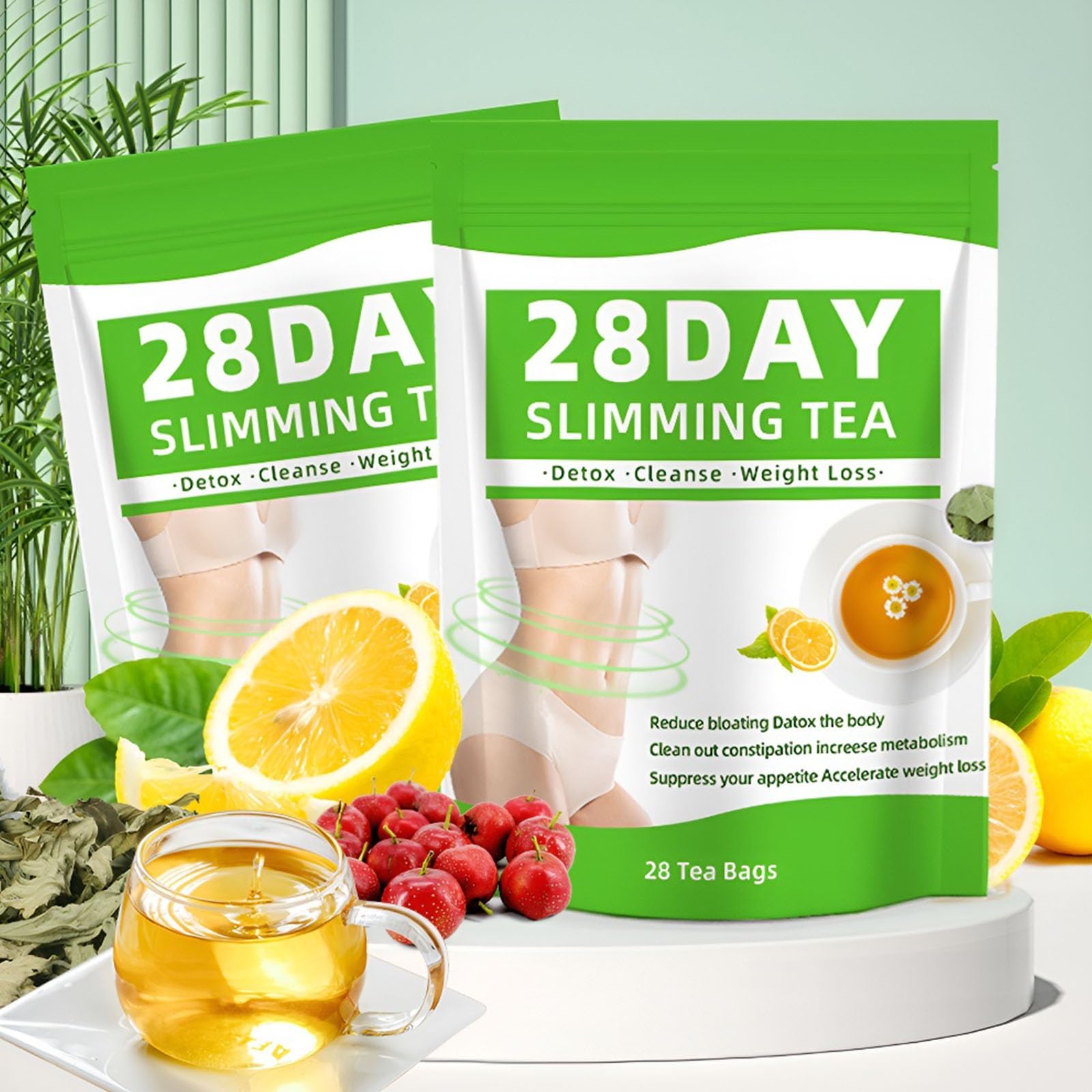 Bolsitas De Té Desintoxicante De 28 Días: Té Adelgazante Natural De Hierbas For La Desintoxicación Y El Bienestar Corporal.(1PC)