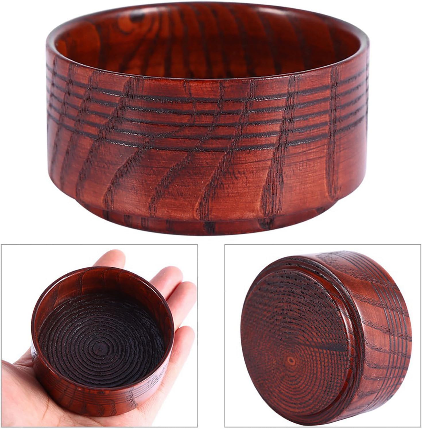 Wood Shaving Soap Bowl Cup Mug Tool, Man Shaver Cleansing Foam Round Lightweight Firm Environmental, Delicate Appearance, Good Mood When Shaving