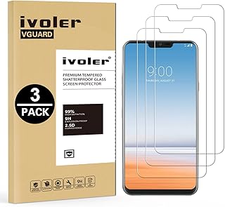 iVoler [3 Unidades] Protector de Pantalla para LG G7 ThinQ, Cristal Vidrio Templado Premium