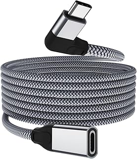 Itramax Right-Angle USB C Extension Cable 1M,Type-C 3.1 Gen2(10Gbps)Male to Female Extender,90-Degree/L-Shape USBC Thunderbolt 3 Cord for iPhone 15,MacBook,Mac,iPad Pro Air 4 5 Mini 6,Nintendo Switch