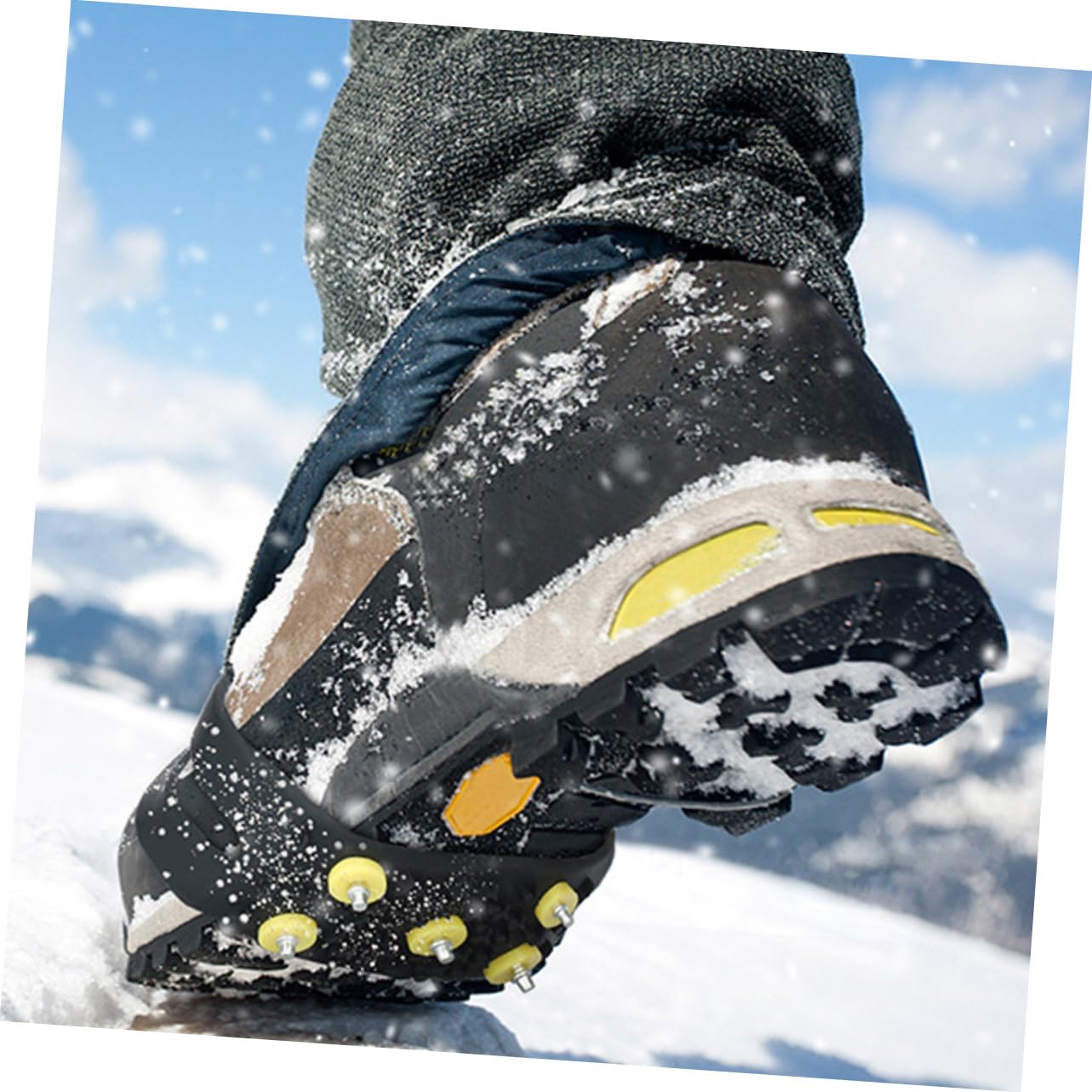 Veemoon Ramponcini Antiscivolo Per Scarpe Ghiaccio Gripper Per Inverno Adatti Diverse Design E Facile Trasportare Per Escursioni E Attività Outdoor