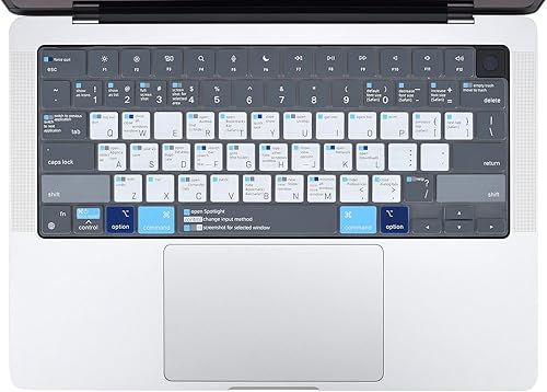 MacOS Funda de teclado de acceso directo para MacBook Pro 14 de 16 pulgadas, M4, M3, M2, MacBook Air de 15.3 pulgadas, M4, M3, A3241, A3114, A3112,