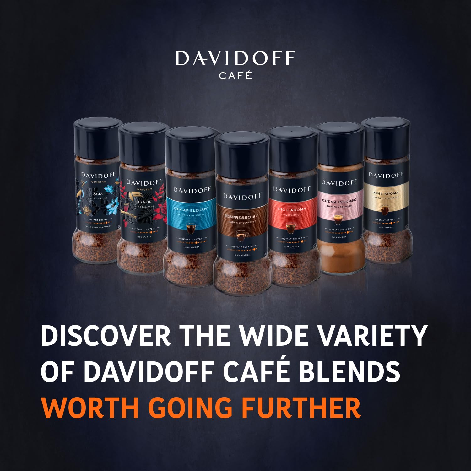 DAVIDOFF Decaf Elegant Instant Coffee - 6/12 Intensity - 1 x 3.17 oz