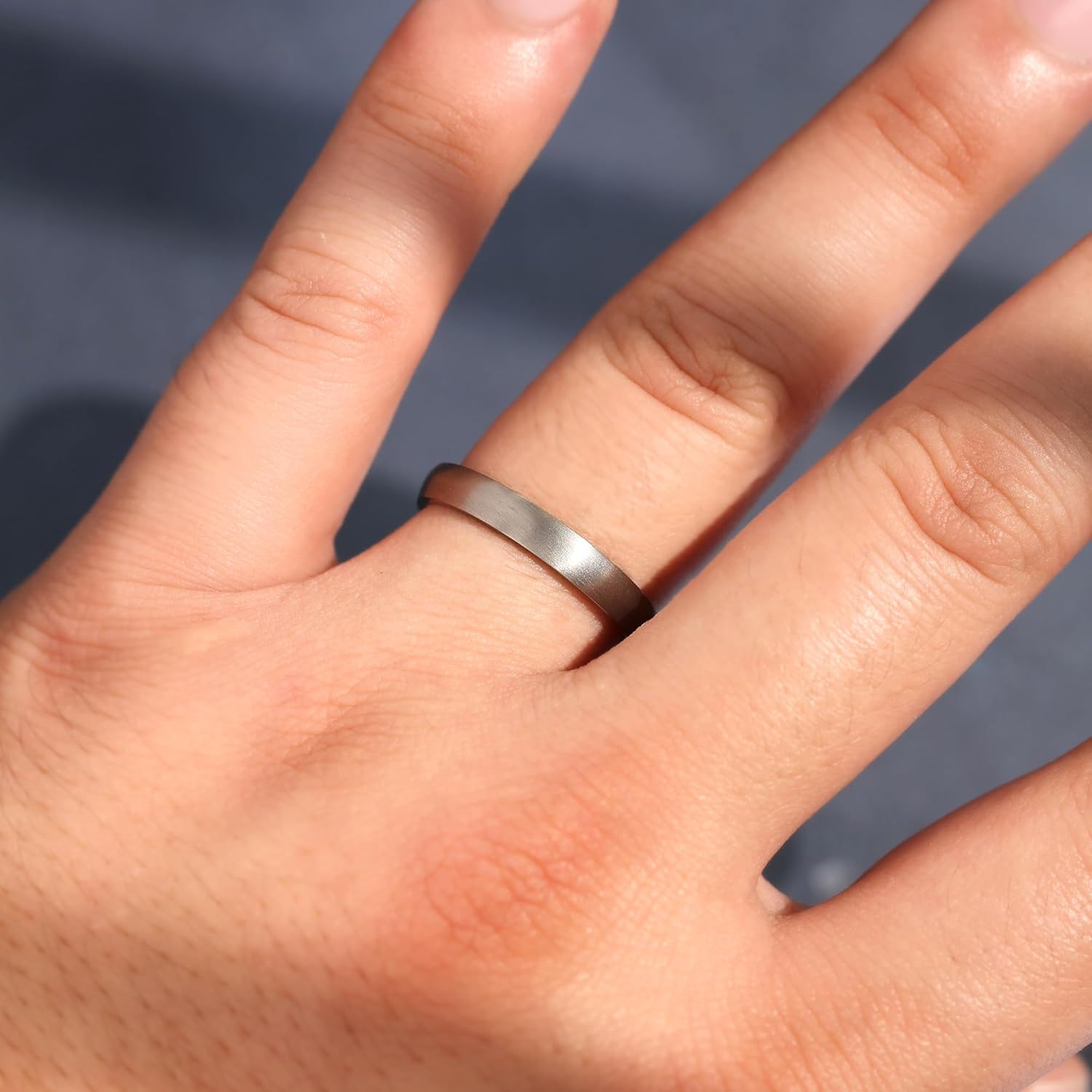 DoubleAccent 3MM Comfort Fit Stainless Steel Wedding Band Satin Finished Classic Domed Ring (Size 5 to 12)