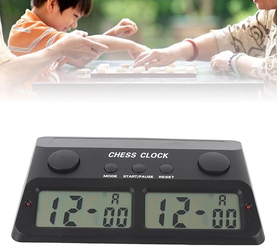 Chess Basic Digital Chess Clock and Game Timer, Chess Clock 3 in 1 Digital Chess Timer with Countdown Time Limit Add Seconds Function for Chinese Chess International Chess Weiqi
