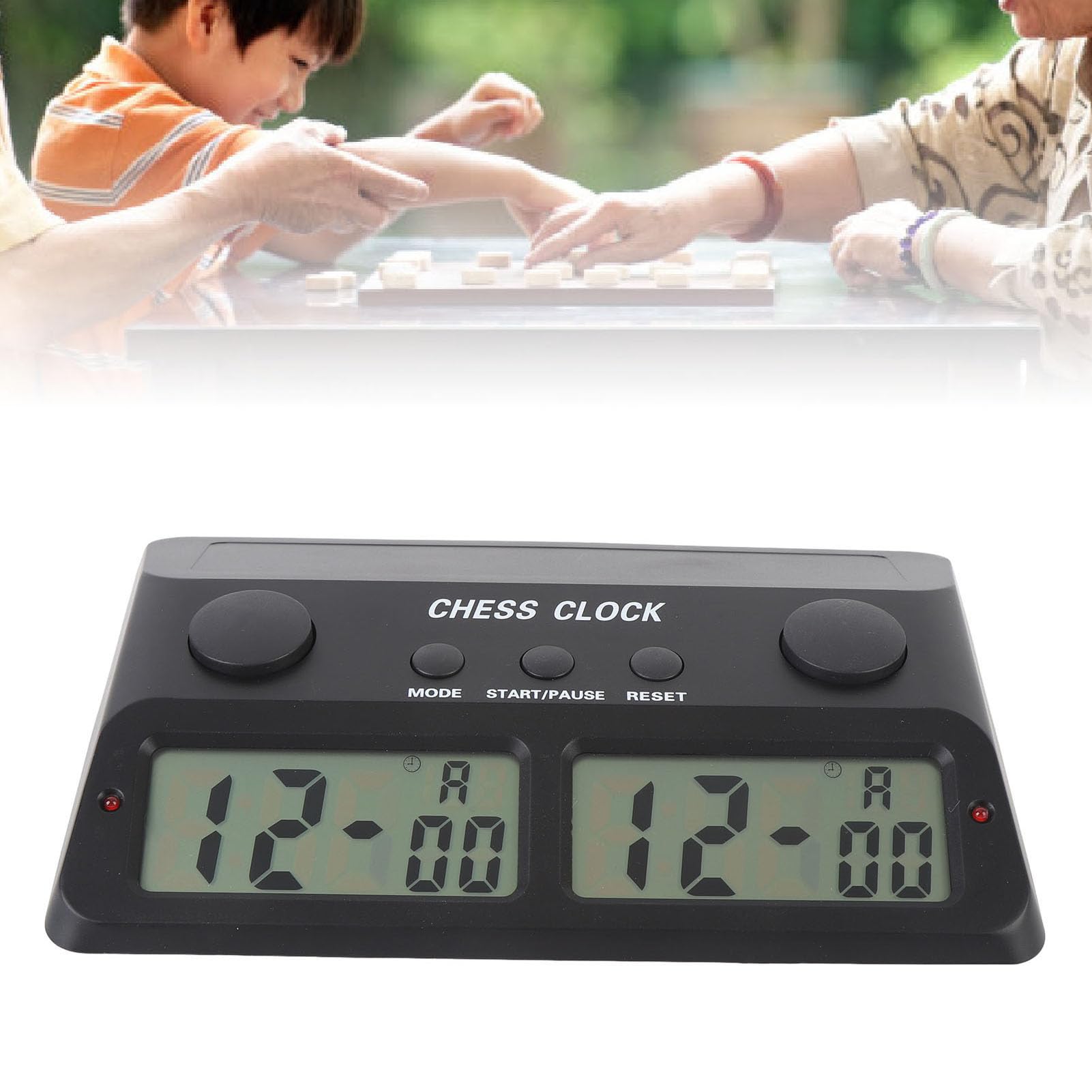 Chess Basic Reloj de Ajedrez Digital y Temporizador de Juego, Reloj de Ajedrez 3 en 1 Temporizador de Ajedrez Digital con Límite de Tiempo de Cuenta Regresiva Función de Agregar