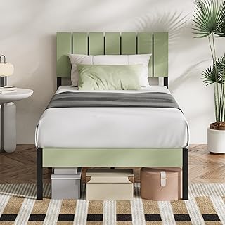 Novilla Novilla Wooden Slatted Twin Bed Frame