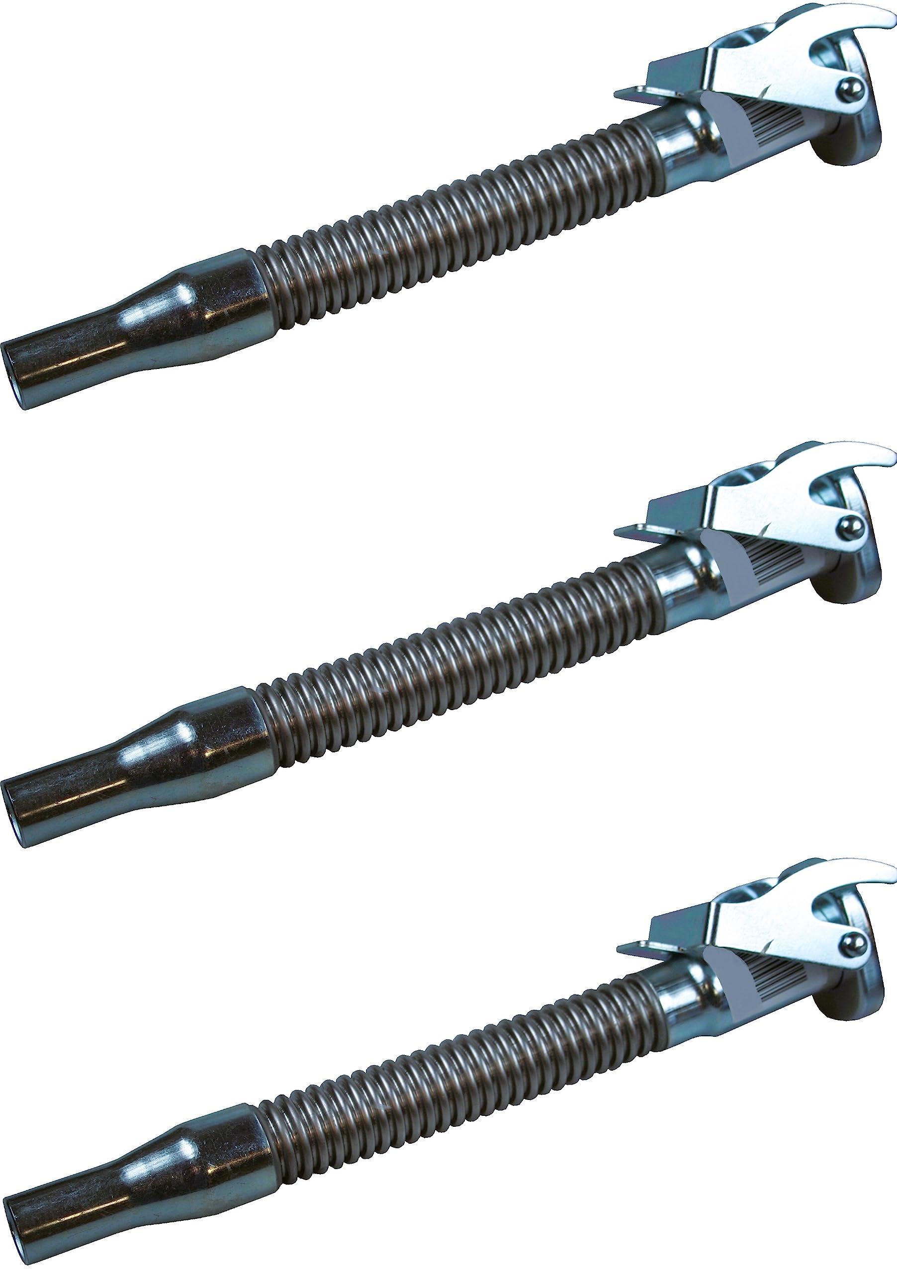 KOVA® 3x Flexibler Ausgießer für Metall-Benzinkanister, inklusive Dichtungsgummi, passend für 5, 10 und 20 Liter Kanister, Ideal für PKW, LKW, Motorrad, Traktor, Boot