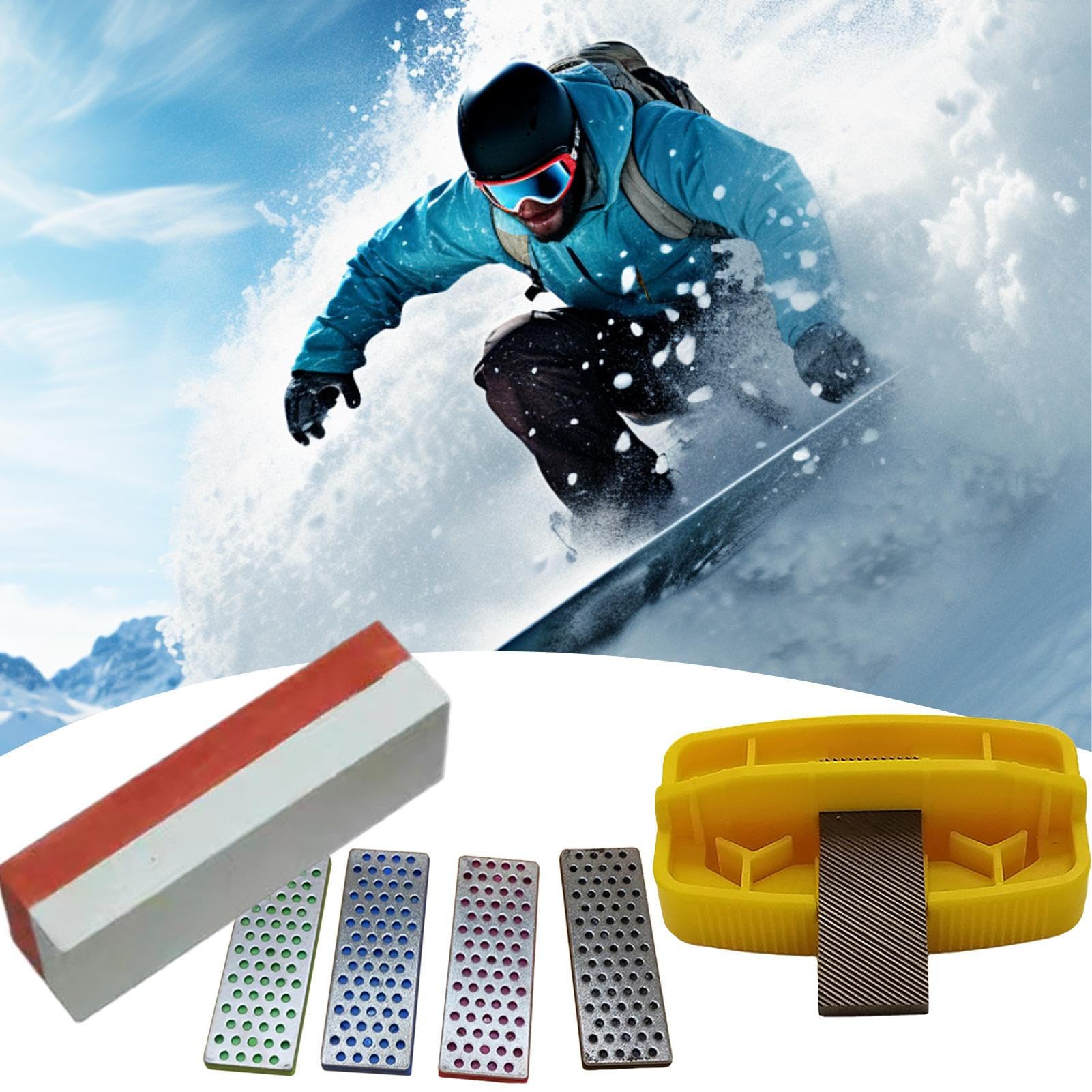 Affûteur De Carres De Ski Set D'Affûtage Ergonomique Réglable | Kit d'Entretien pour Ski Pour Entretien Métal , , , Enthousiastes, Sports D'Hiver, Ski Et Planche