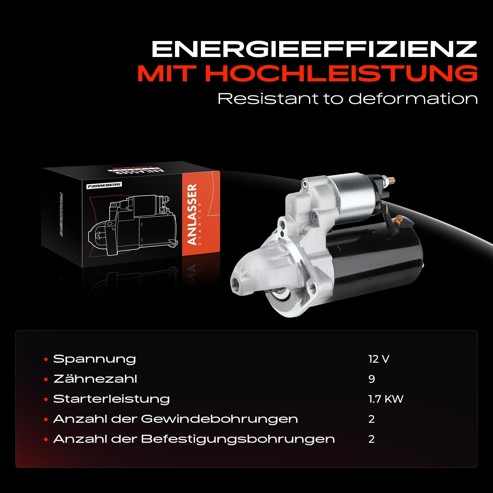 Frankberg Démarreur 1,8 KW 12417794952