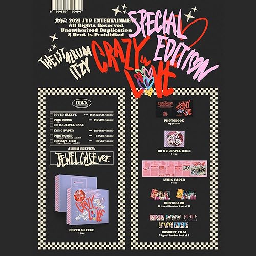 Vista 3 de ITZY - [Edición especial] Crazy In Love The 1st Album + Juego de tarjetas fotográficas adicionales (caja de joyas), morado