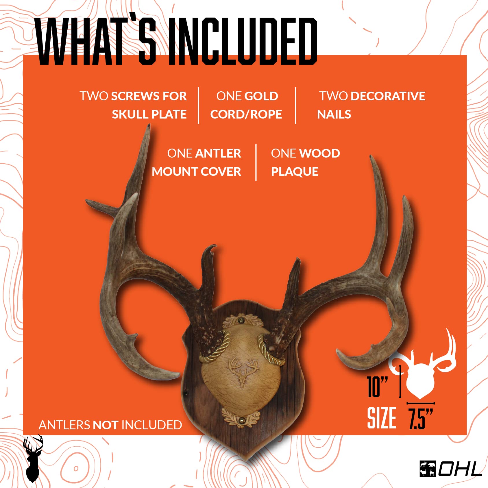 Amazon.co.jp: アウトドア ハンティング ラボ 鹿の角マウント – 古い