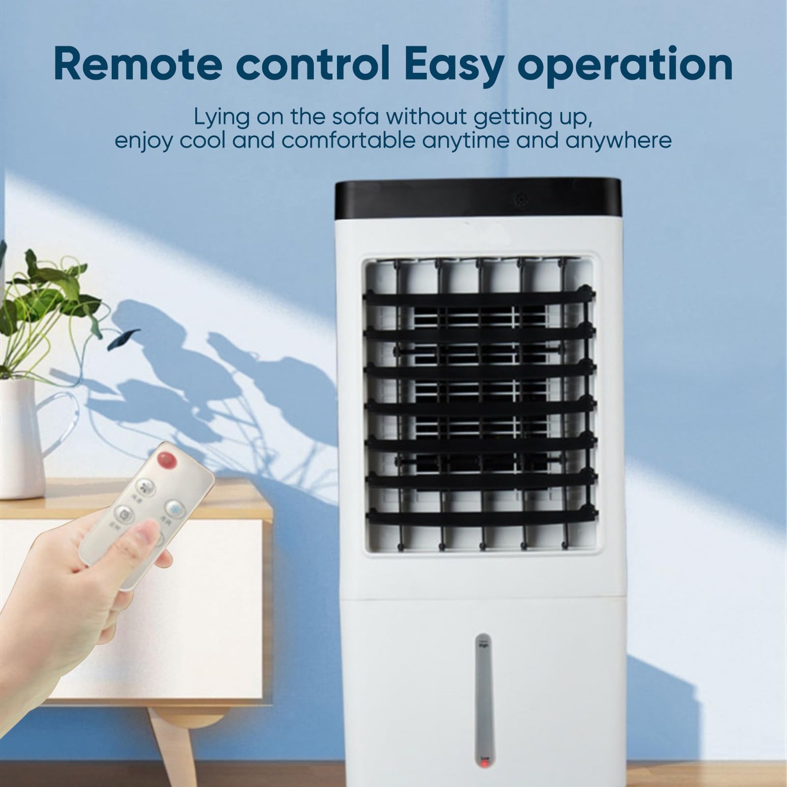 ventilateur rafraîchisseur d'air par évaporation,Avec minuterie 7 h - 65 dB -10 l - 65 W,Réservoir d'eau amovible - Télécommande - Silencieux,Refroidisseur d'air Climatisation pour Chambre | Avec minuterie 7 h - 65 dB - ,10l,Réservoir d'eau amovible - Tél