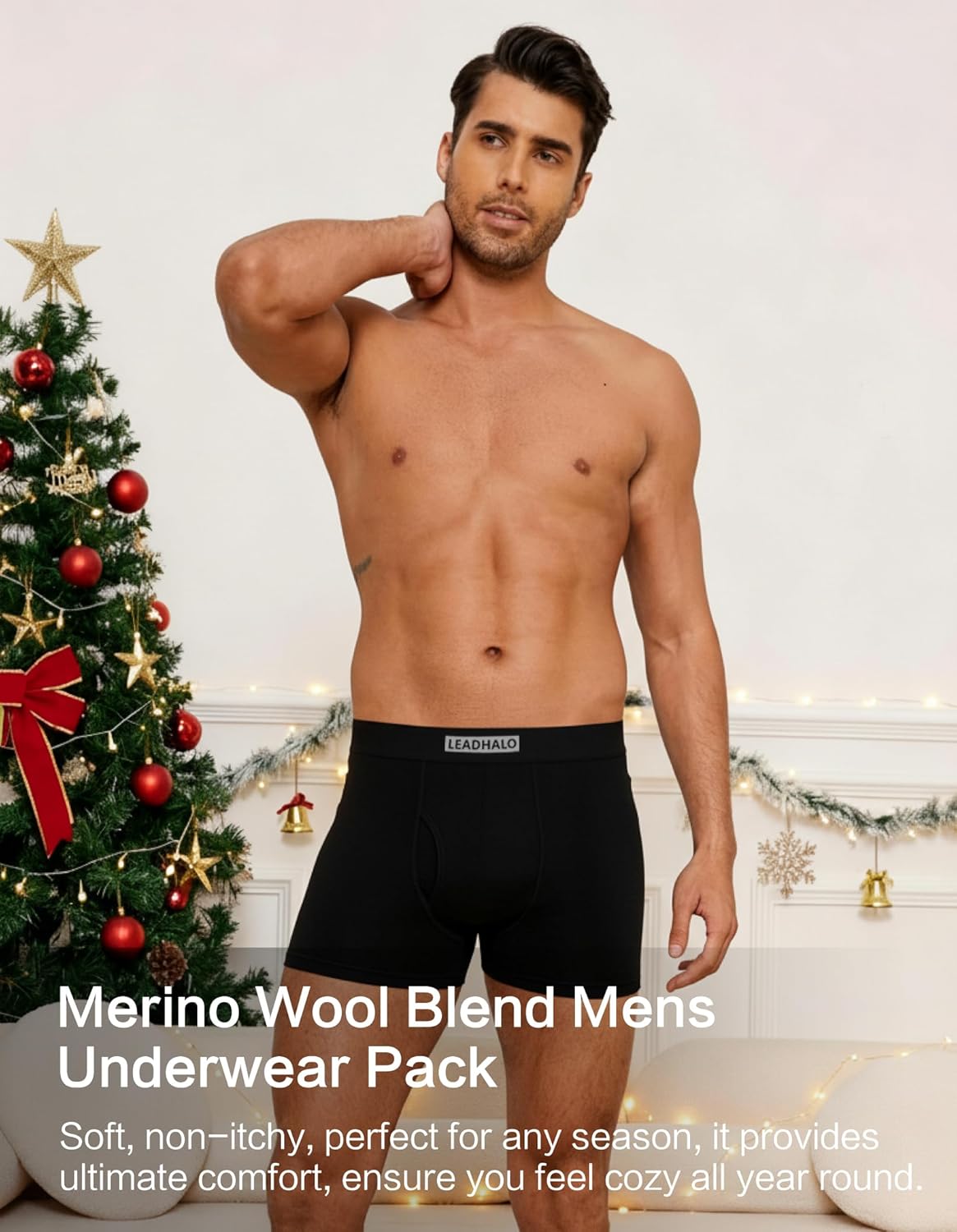 3 Pack Merino Wool Underwear for Men, Moisture Wicking Wool Boxers Briefs for Base Layer, Thermal Boxers with Pouch - Image 8