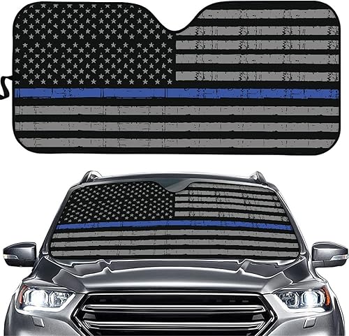 Vista 6 de CLOHOMIN Parasol personalizado para parabrisas de automóvil, diseño de leopardo, piña, limón, bloquea los rayos UV, protector de visera solar