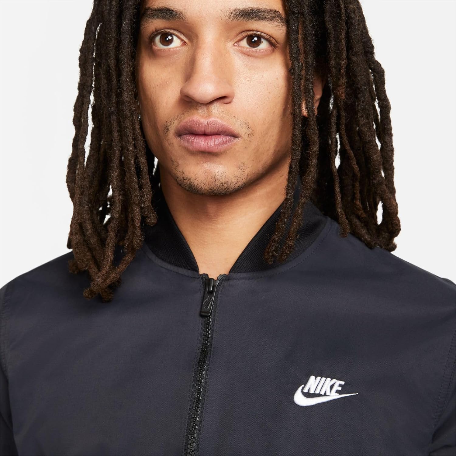 Nike Sportswear Sport Essentials Men's Woven Unlined Bomber Jacket (as1, alpha, l, regular, regular, Black/White) - Image 4