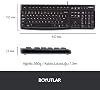 Logitech MK120 USB Kablolu Klavye Mouse Seti, Tam Boyutlu, Sağ ve Sol Elle Kullanıma Uygun Mouse, Sıvı Dökülmesine Dayanıklı, Türkçe Q Klavye, Siyah