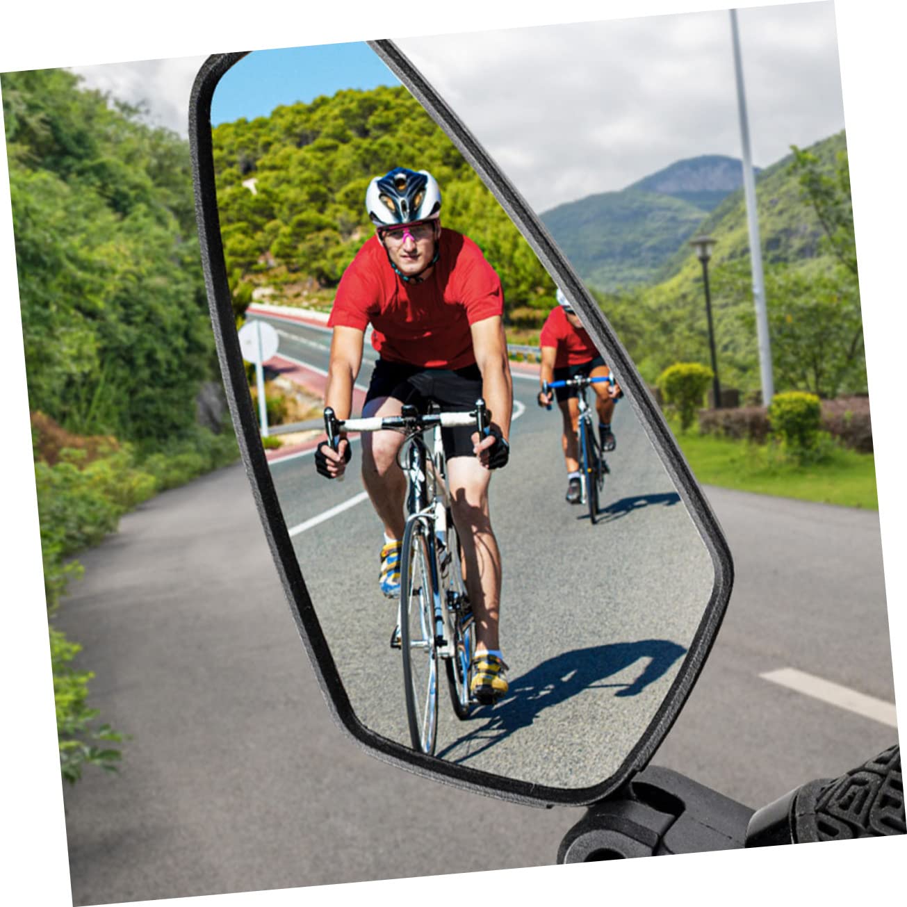 2stücke Fahrrad Rückspiegel Reflektierende Spiegel Fahrradzubehör Für Radfahren Drehdesign Und Hochwertigem Material