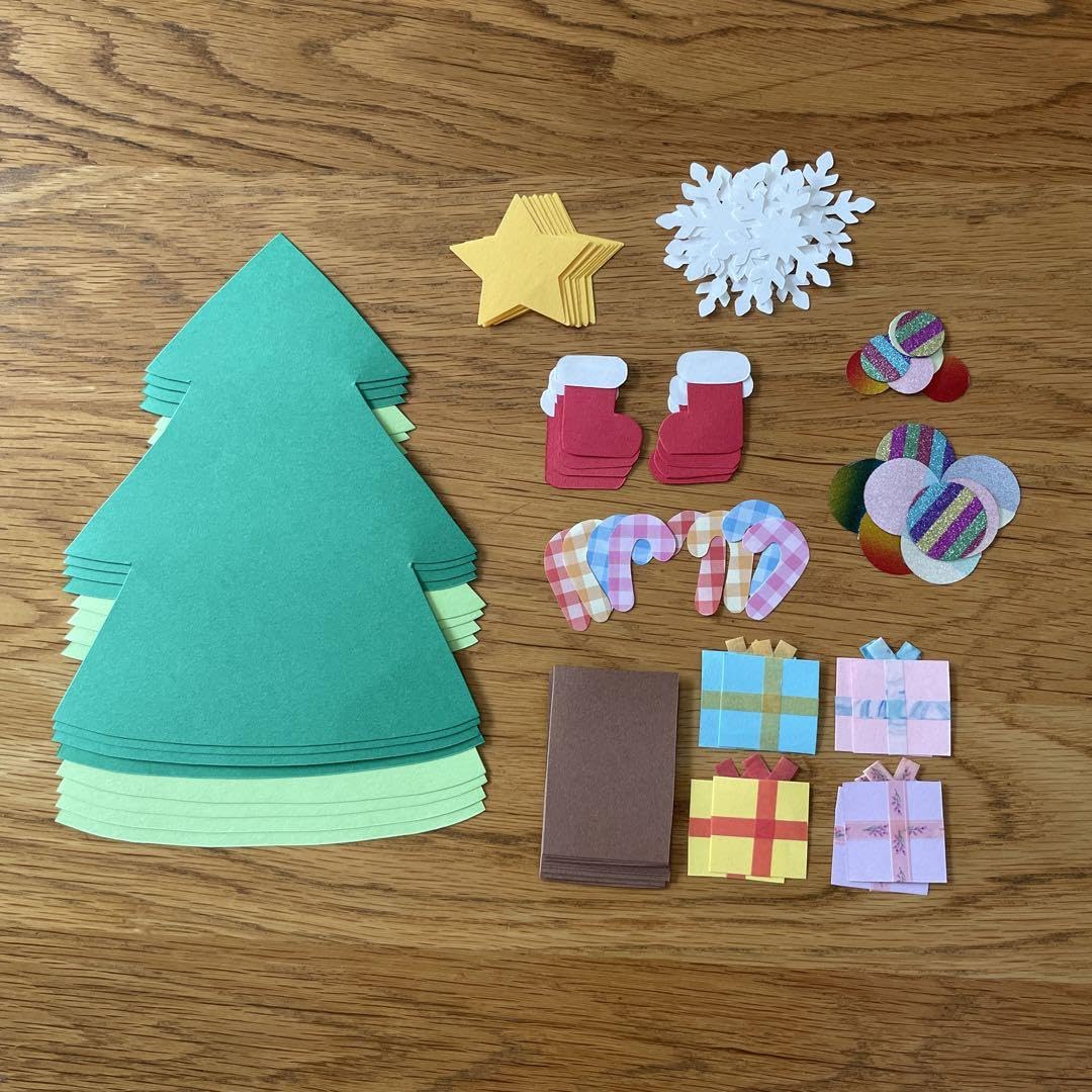 Amazon | クリスマスツリー 8セット 壁面 製作 保育 クリスマス 冬