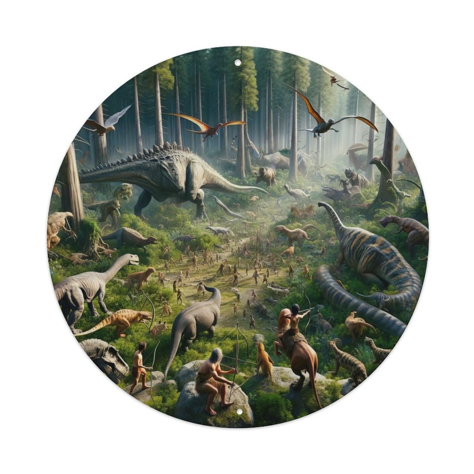Dinosaur Primitives And Dinosaurs Extinct Animals Metal Tin Sign