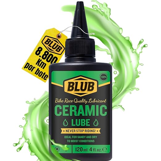 BLUB Ceramic Lube 120ml | Aceite Ceramico Cadena Bicicleta | Lubricante Bicicleta para Engrase Cadena Bicicleta | Bike Lube para MTB, BMX y Bici Carretera | Grasa Bici para Todas Condiciones, Verde