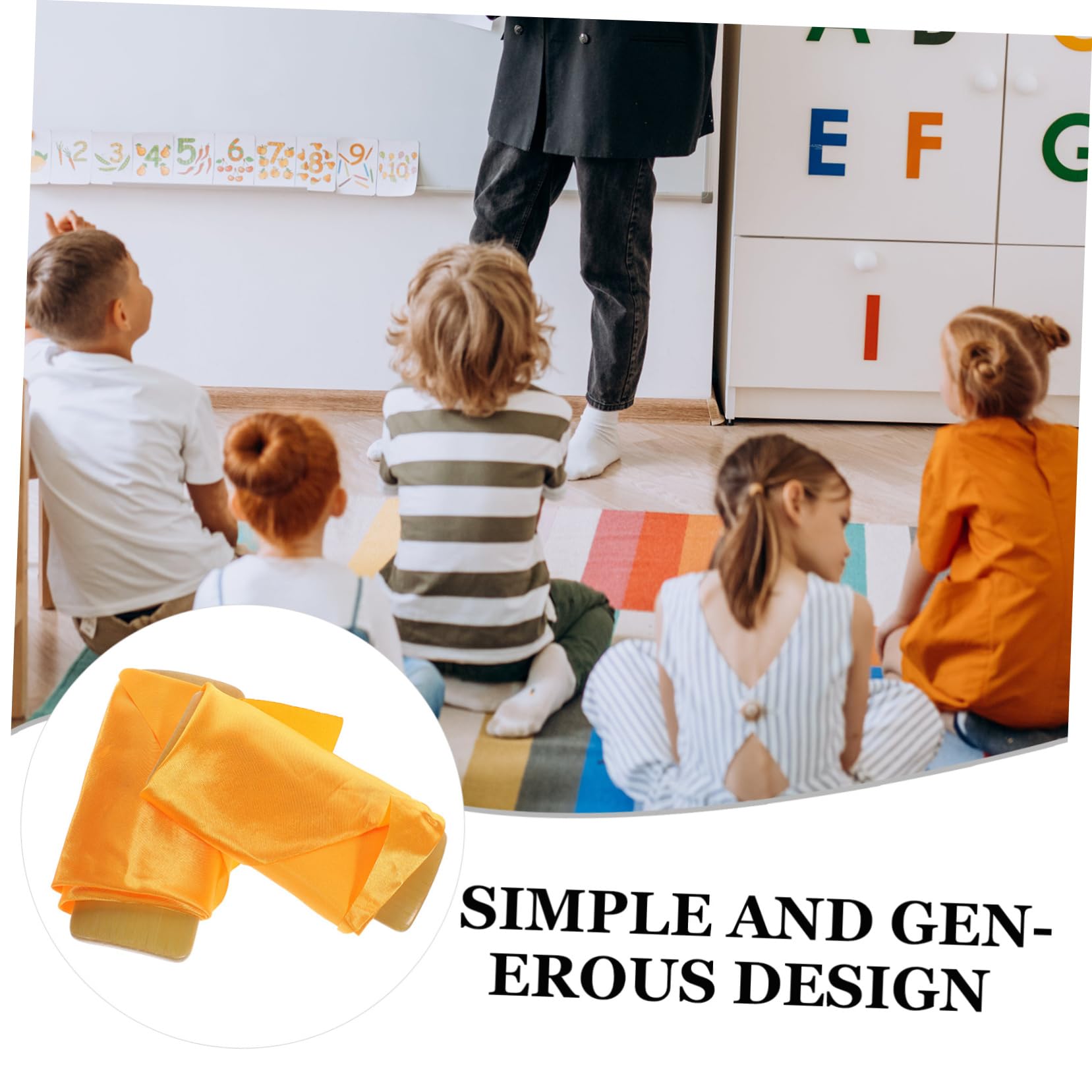 NULYLU Yellow Silk Traditional Chinese Musical Instrument Castanets for Boys and Girls/beginners