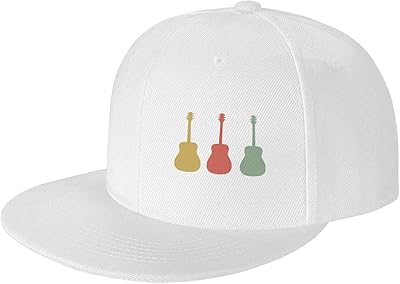 YNHXYFT Classical Guitars Hat for Men Women, Adjustable Baseball Cap White