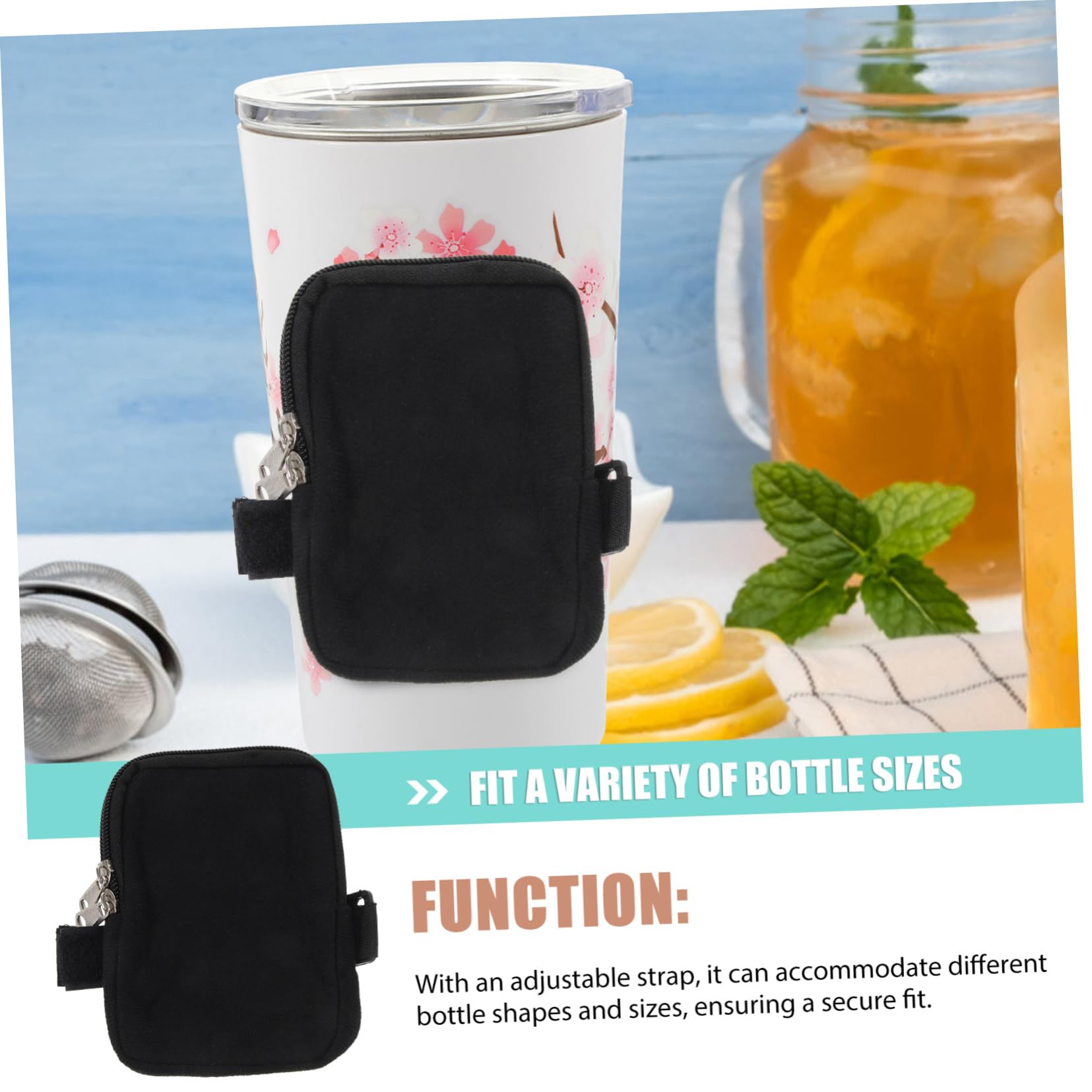 VANZACK 5 Stück Bechertasche Wasserflaschentasche Wanderflaschen Schmale Flasche Wasserflaschentasche Tragbarer Tragegriff Trinkbecher Aufbewahrungstasche Für Becher Flaschen