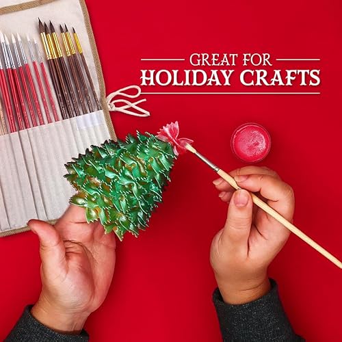 Miniatura 3 de WA Portman - Juego de 38 pinceles de pintura acrílica profesional con 5 cuchillos de paleta, pinceles acrílicos versátiles, acuarela, gouache y óleo