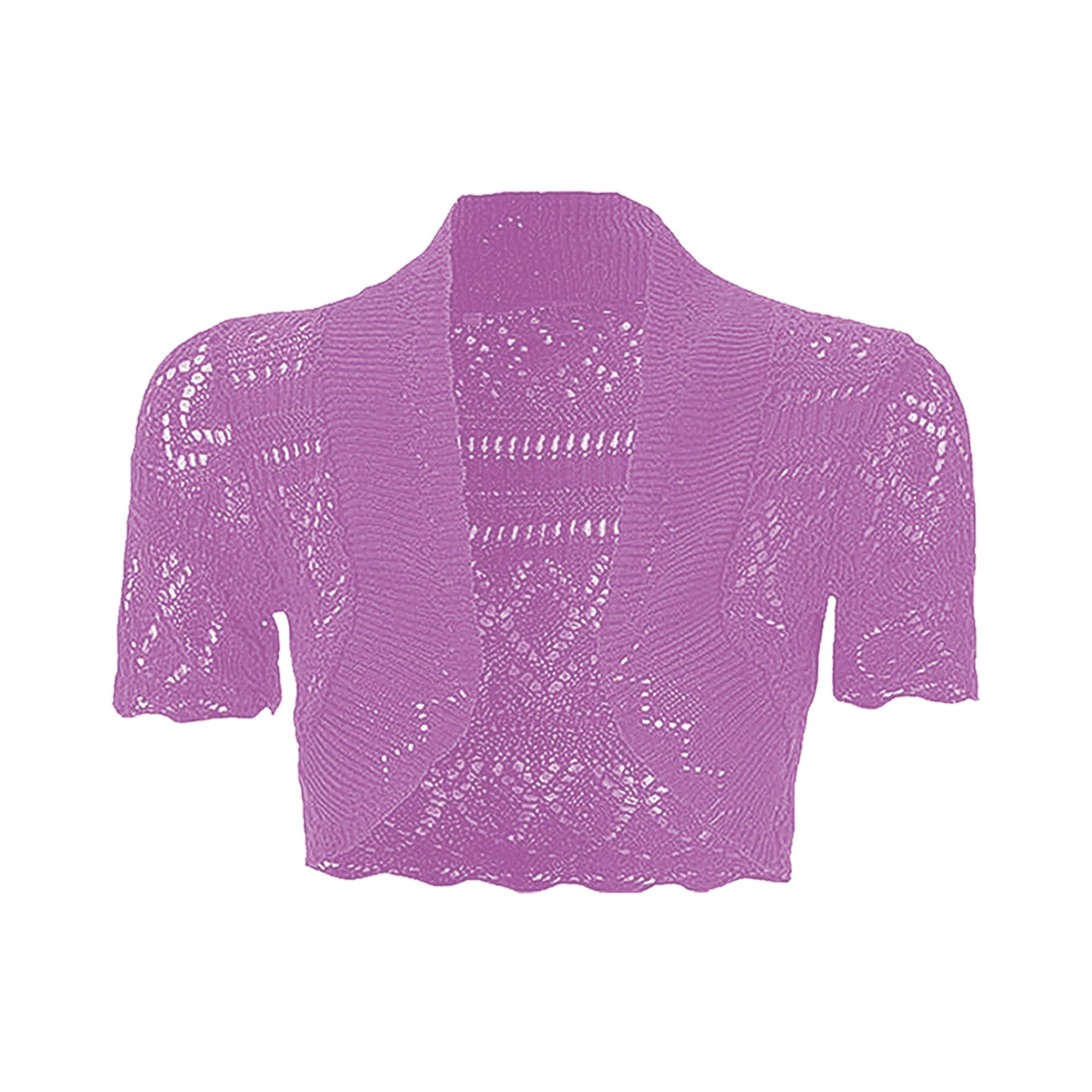 Gal Moda | Little Girl Short Sleeve Cardigan Shrugs in Knitted Pointelle | Cardigan Sweater Elegant Shrugs for Kids