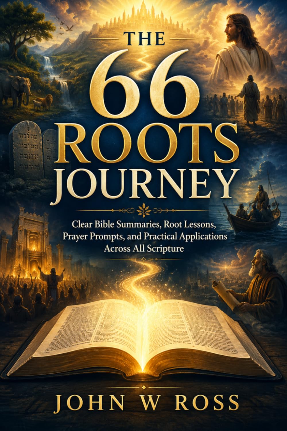 THE 66 ROOTS JOURNEY: Clear Bible Summaries, Root Lessons, Prayer Prompts, and Practical Applications Across All Scripture