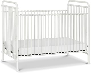 Namesake Abigail 3-in-1 Convertible Metal Crib in Washed White, Greenguard Gold Certified