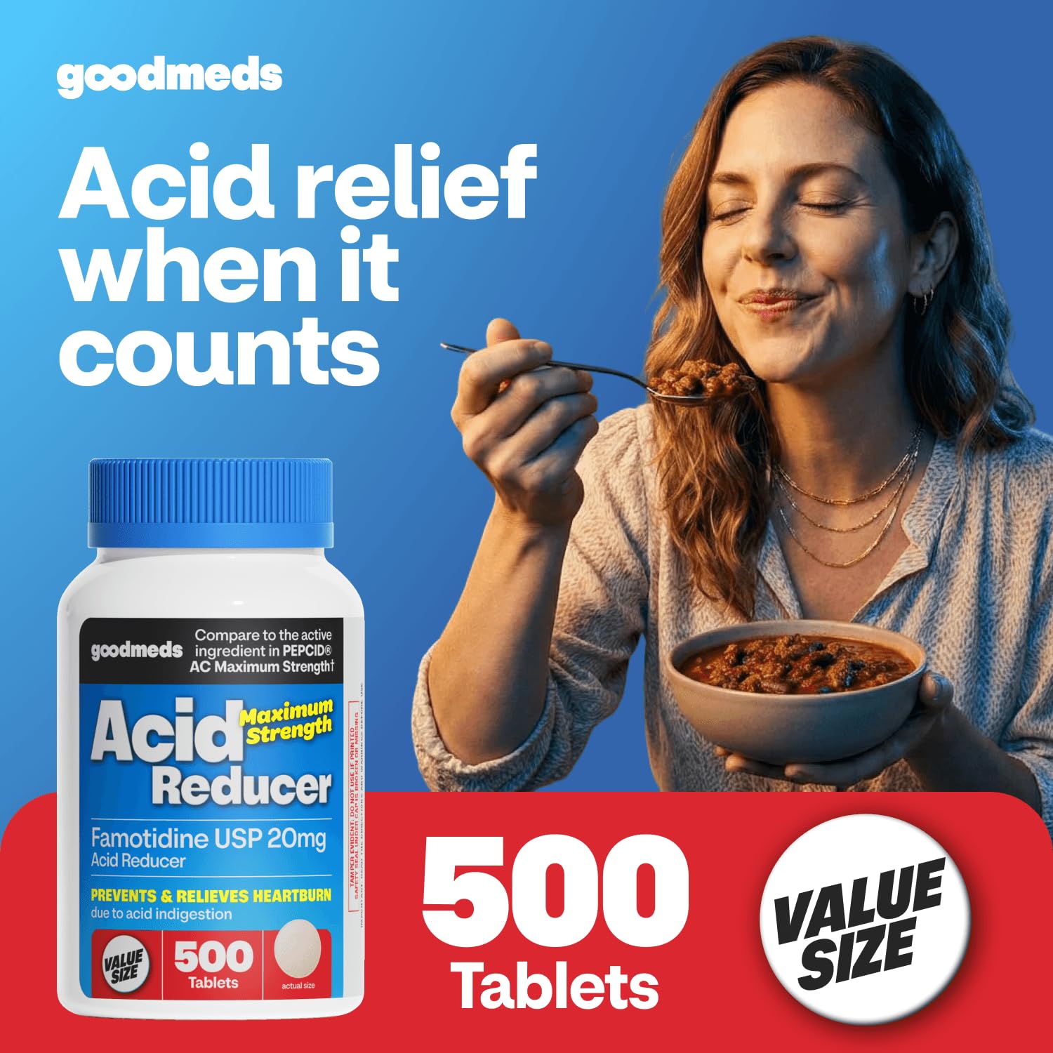Heartburn Relief | Famotidine USP 20mg Acid Reducer | 500 Count — Amazon image 2