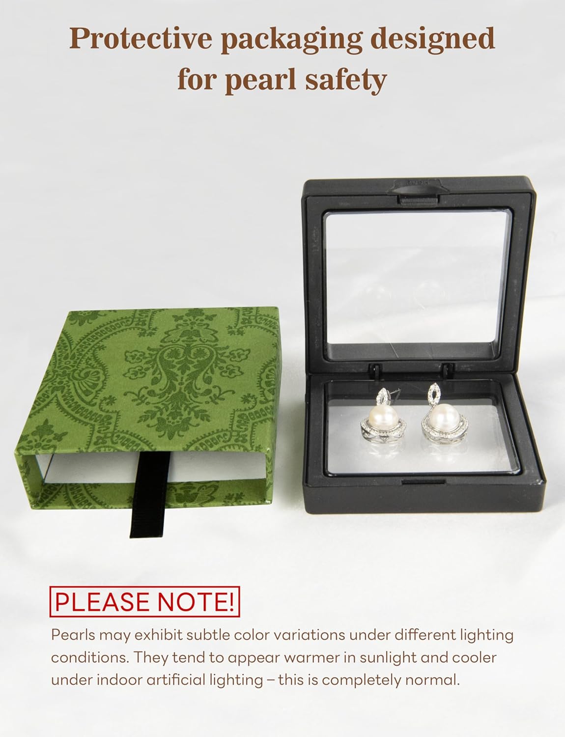 Pearl Drops Dangle Earrings for Women – Hypoallergenic Sterling Silver Studs with Cubic Zirconia Accents, Elegant Real Cultured Freshwater Pearls Perfect for Daily Wear and Christmas Gifts - Image 6