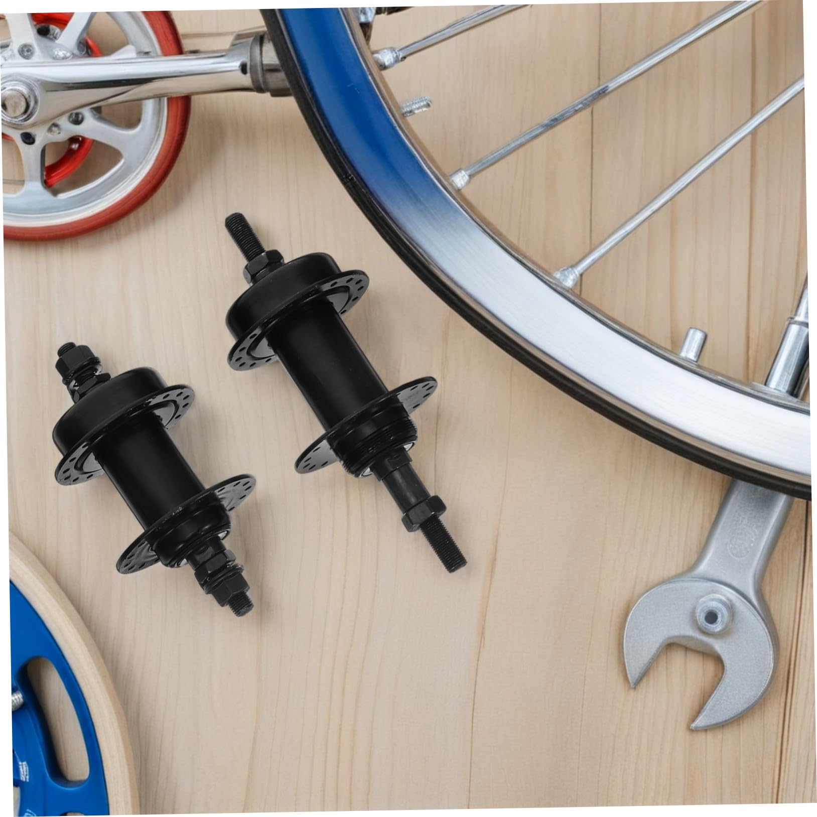 BESPORTBLE 2 Pares de Bujes de Bicicleta y 36 Orificios con Eje Hueco de Hierro Buje de Freno de Disco Delantero y Trasero con Liberación Rápida para Bicicleta de Ciclismo