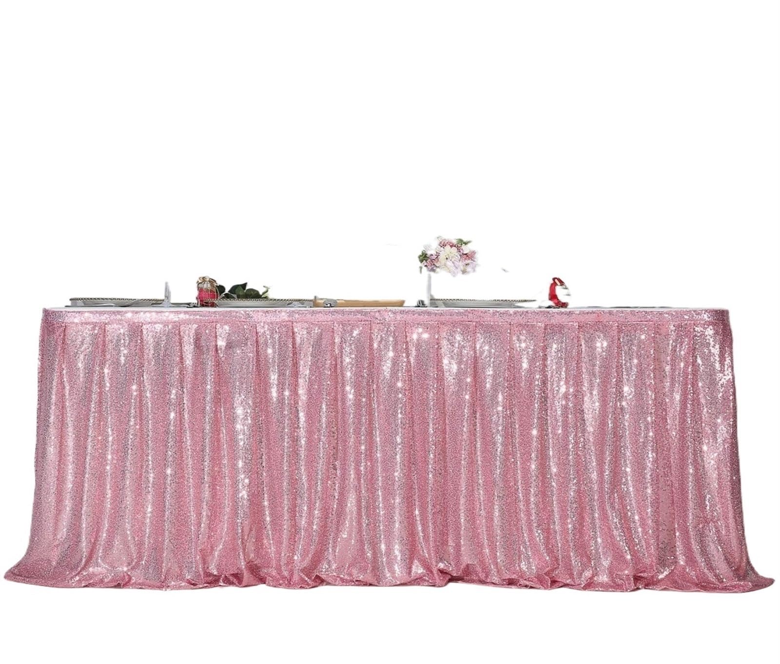 Faldón de Mesa Falda de mesa lentejuelas