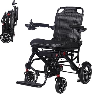 Ergonomic Electric Wheelchairs for Adults-15 Miles Long Travel Range, Lightweight Foldable Motorized Wheelchair for Seniors Elderly, Portable Electric Wheelchair for Travel Outing Park