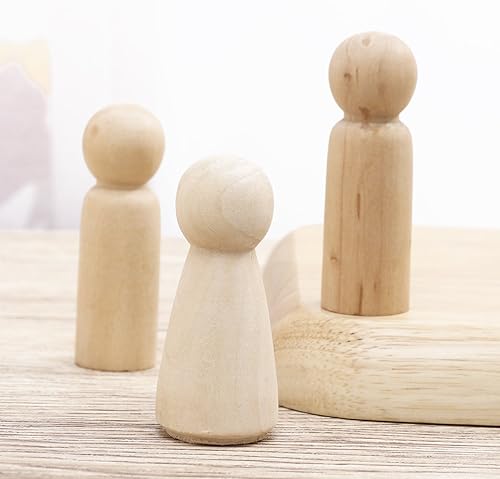 Miniatura 6 de ULTNICE 20PCS muñeca de madera sin terminar personas cuerpos ángeles muñecas para manualidades DIY