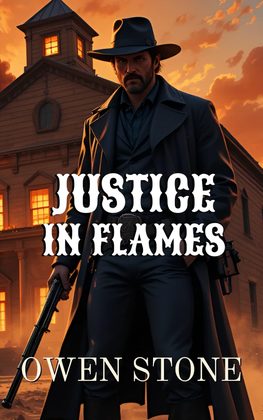 Justice in flames: Western Novel with Owen Stone (Western Novels of Old West)