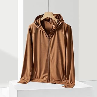 Jaqueta Com Capuz de Proteção Solar, Jaqueta de Proteção Solar de Verão Masculina de Secagem Rápida Poliéster UPF50+ para Caminhadas (L)