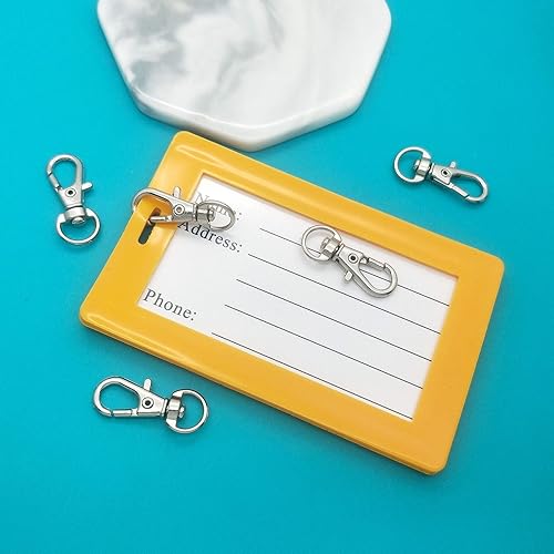 Miniatura 7 de 100 ganchos giratorios a presión, de acero inoxidable, ganchos giratorios para llavero, joyas, suministros de manualidades