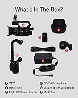 Vista 8 de Canon XA70 Pro Camcorder 1” 4K UHD CMOS Sensor, Dual-Pixel AF, 15x Optical & 600x Digital Zoom, Image Stabilization, HDMI, USB Live Streaming, Time