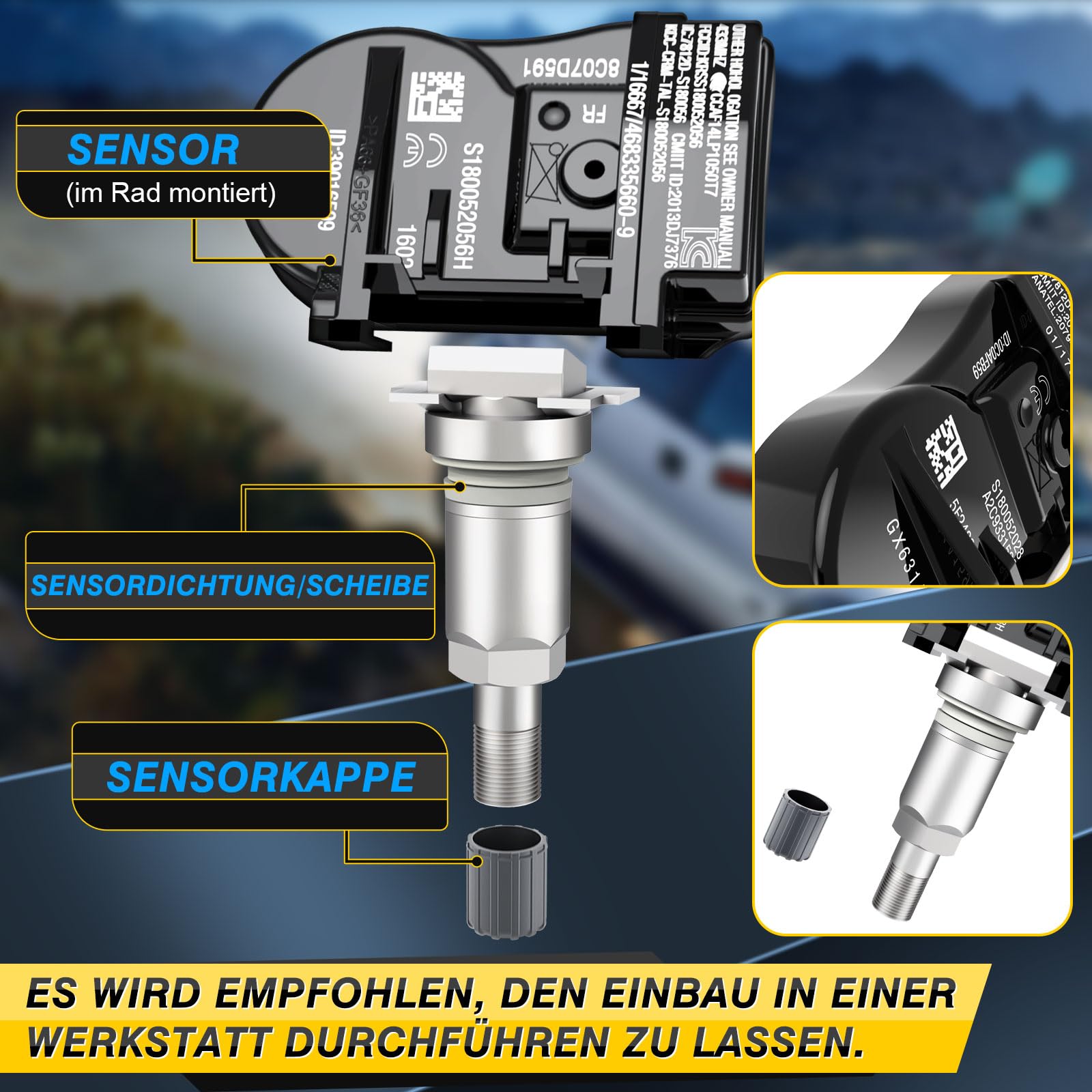 TPMS Sensor Reifendrucksensor RDKS für BMW 1ER 2er 3er 4er F20 F21 F22