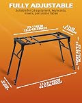 STRICH Porte-clés pour piano collapsible - Support de musique réglable et portable pour usage lourd - Convient 54/61/88 Pianos numériques électriques à clé - Table à clavier musicale robuste